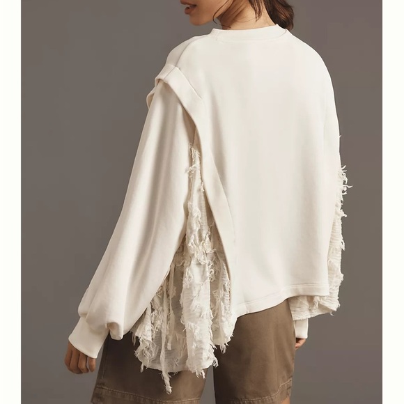 NWT By Anthropologie Twofer Sweatshirt M - Picture 4 of 9